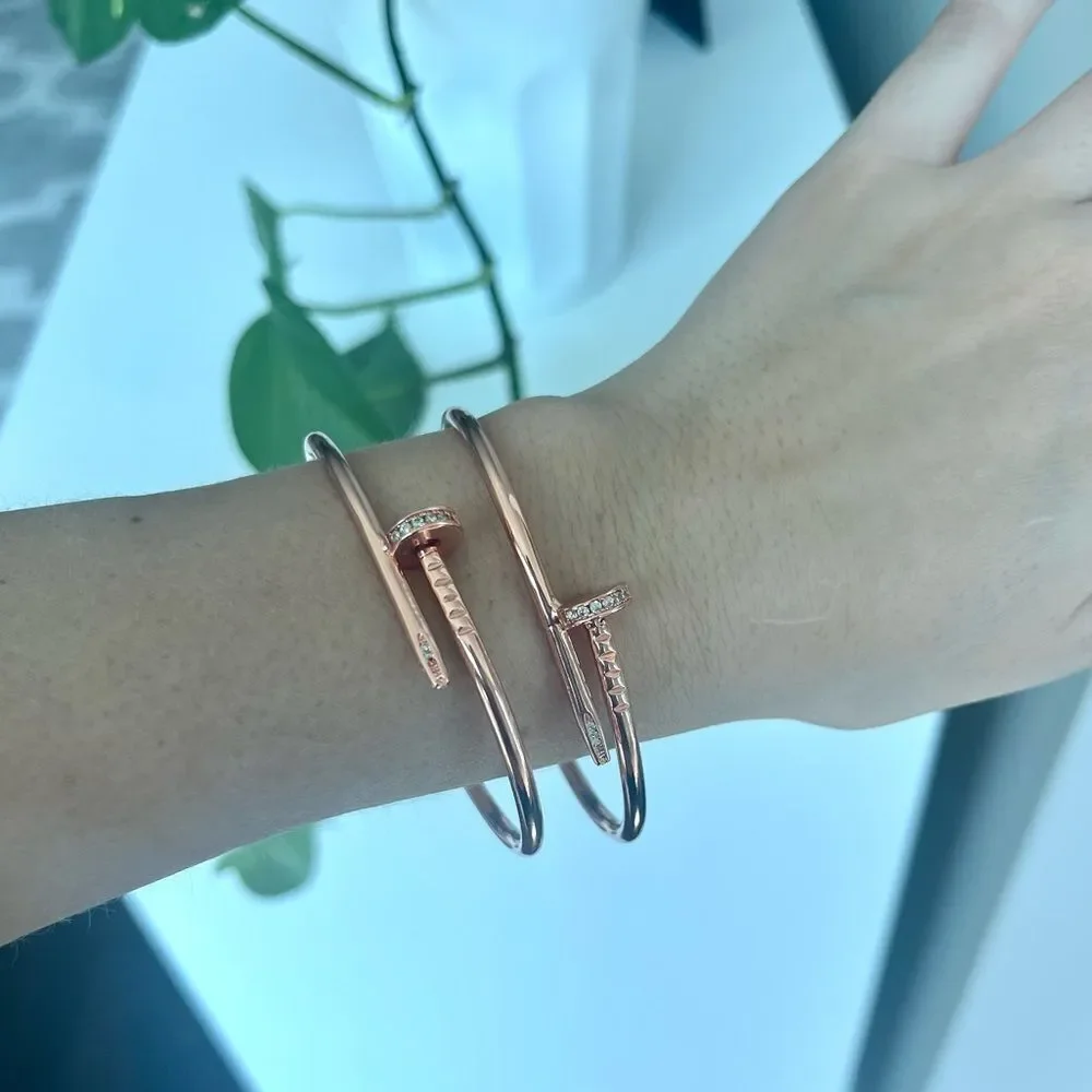 Rose gold bangle bracelet